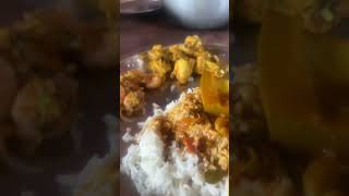 Fish curry with rice #buttergarlicprawns #lemonchicken #fishcurry #whiterice #lunchmenu #fishfry