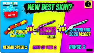 ALL NEW ONE PUNCH MAN M1887 vs RAPPER UNDERWORLD M1887 vs WINTERLANDS M1887 - GARENA FREEFIRE ⚡ 🔥