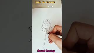 Esay draw a ros🌹💕 #shortvideo #quickdrawing #art #easydrawing