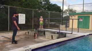 Identical twins swim lessons