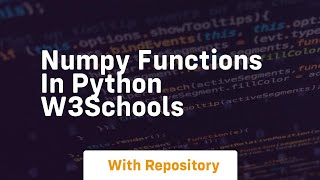 numpy functions in python w3schools