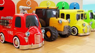 Wheels on the Bus + Baby Shark - colorful balls and big trucks - Baby Nursery Rhymes & Kids Songs