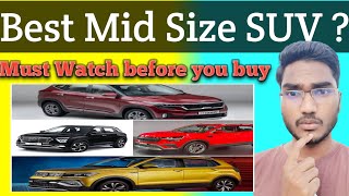 Best Mid Size SUV India|| Skoda Kushaq 2021 || Vw Taigun || Hyundai Creta || Alcazar Hyundai