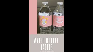 Canva Water Bottle Labels | How To Make a Water Bottle label| Water bottle Labels