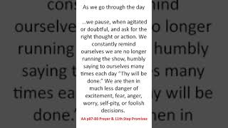 As we go through the day we pause (AA p87-88)