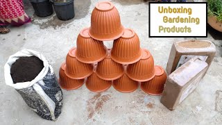 New Plastic Pot,cocopeat,and vermicompost Review (Unboxing) For my kitchen garden