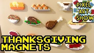 Perler Bead Thanksgiving Magnets - Pixel Art Show