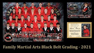 Family Martial Arts Black Belt Grading - 2021