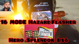 How to Install Hero Splendor 16 mode hazard Flasher.