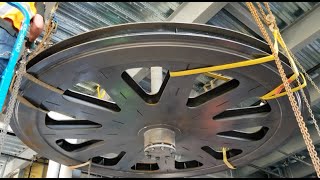 Hoisting the Bullwheel at the Sahale Building