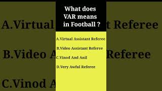 what does var means in football ? ⚽ | what does var stand for soccer ? | #shorts #var