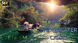 Land Of Underwater Caves || Trang An || Ninh Binh Vietnam || 4K HD Video