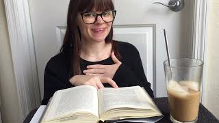 ASMR 🧊☕📖 reading drinking iced coffee sit and study read with me clink metal straw reusable safety