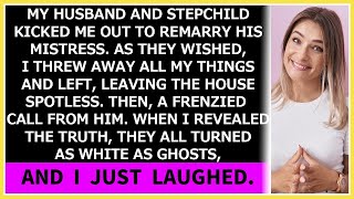 My husband and stepchild kicked me out to remarry his mistress. I threw away all my things and left…