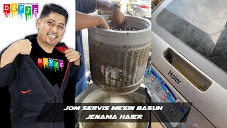 Jom servis mesin basuh jenama haier