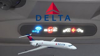 🔔✈️ Delta Boeing 717 Seatbelt Chime & BING Experience - The Melody of Safety! 🎶🛫