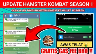 UPDATE SEASON 1 DI HAMSTER KOMBAT | CARA KLAIM SALDO TOKEN HAMSTER KOMBAT LANGSUNG WALLET TELEGRAM