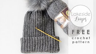 Rylee Ribbed Hat FREE Crochet Pattern Video Tutorial