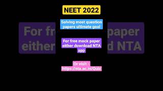 NEET 2022 latest News today.... free mock paper #neet #mbbs #neet2022counselling #ntaneet #nta