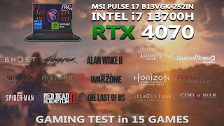 MSI PULSE 17- RTX 4070 + i7 13700H Gaming Benchmark Test | Tested in 15 Games | RTX 4070 |