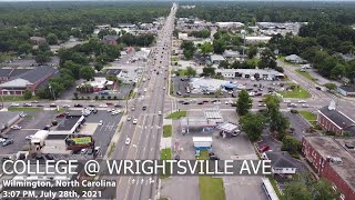 College Rd (@ Wrightsville Ave) from the Sky - Droneshots of Wilmington