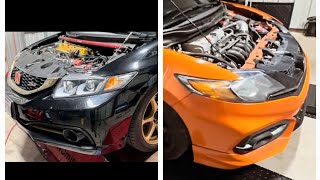 2 9th Gen civic SI on the dyno reflash vs #Thanphotuned bolt ons rbc