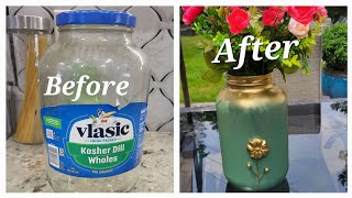 DIY Vase / Pickle Jar Transformation ♥️