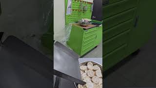 45mm puffed cake machine test with 100% whole rice making puffed cakes