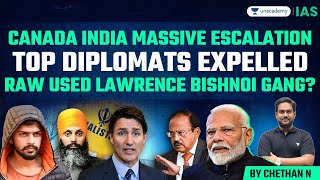 MASSIVE Escalation in India-Canada Tensions over Nijjar Killing | RAW used Lawrence Bishnoi? | UPSC