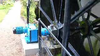 Waterwheel power 4kW to grid