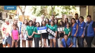 IC students light a dark street in Beirut