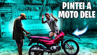 MEU AMIGO PINTOU MINHA MOTO DE ROSA - FIQUEI MUITO BRAVO😡 *trolagem*