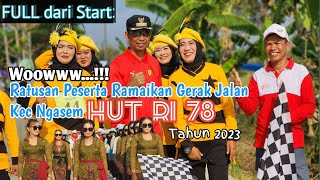 Full...!! Gerak Jalan Umum Kecamatan Ngasem Bojonegoro || HUT RI 78 Tahun 2023