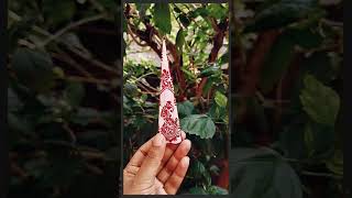 Kolka art on tree bark🔸Bookmark🔸 #art #kolkaart #diy #handmade #craft #bookmark #shorts #viralvideo