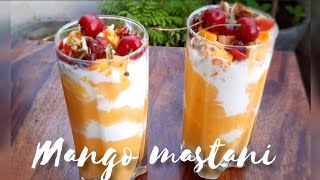 mango mastani | mango mastani with mango pulp | mango mastani pune | mango shake | मैंगो शेक