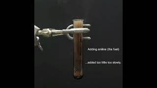 ⚡️ Check out these testing a rocket propellant combination. He combined nitric acid and aniline...