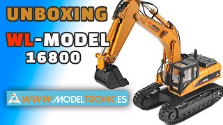 Unboxing WLMODEL 16800 - Excavadora RC