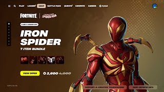 Fortnite Item Shop 8/23/2024 NEW IRON SPIDER SET