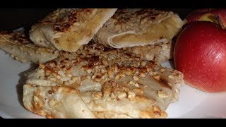 Сладкие конвертики с яблоком из лаваша. Очень вкусный десерт!