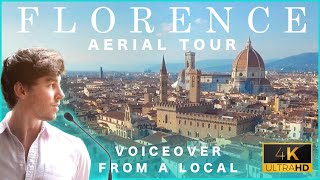 ASMR Drone Travel Guide of Florence, Italy with Gentle Voiceover