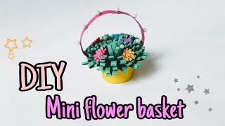 DIY mini flower basket idea. How to make mini basket with bottle cap. My Magic art and Crafts.