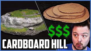 Cheapest Wargaming Hill - Cardboard Only - No XPS