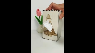 Tissue box crafted by iKier 70W laser engraver