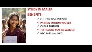 STUDY IN MALTA (SCHOLARSHIPS FOR INTERNATIONAL STUDENTS)