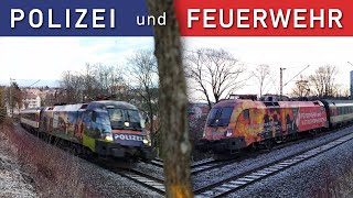 Polizei und Feuerwehr auf der Panoramabahn