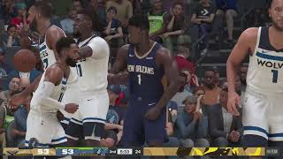 NBA 2k24 Minnesota Timberwolves vs New Orleans Pelicans PS5 Gameplay Highlights