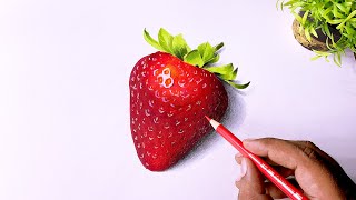 How to draw a Strawberry! Easy tutorial in steps!