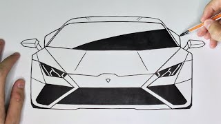 COMO DESENHAR UMA LAMBORGHINI HURACAN (Passo a passo narrado)