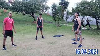 #TREINO 19 - RAFA/DARLAN/VITOR - 5 ROUNDS - 60 AIRSQUAT/40 SIT UPS/ 20 PUSH UPS/ 10 BURPEES