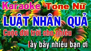 karaoke nhạc chế luật nhân quả tone nữ | phuong hiếu organ